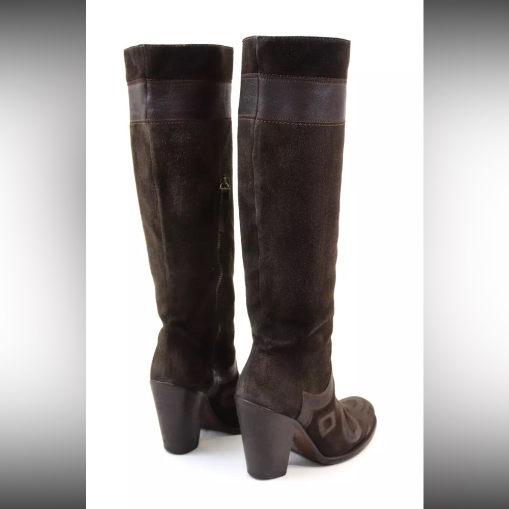 MIU MIU Miuccia Prada Boots Western Cowboy Suede Leather size 10.5/40.5 - Picture 8 of 16
